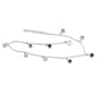 Sterling Silver Multicolor Drops CZ Anklet