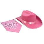 Jr. Cowboy Hat (Pink) with Bandanna