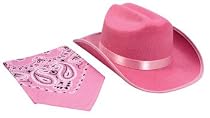 Jr. Cowboy Hat (Pink) with Bandanna