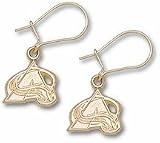 Colorado Avalanche A 3/8 Logo Dangle Earrings - 10KT Gold Jewelry
