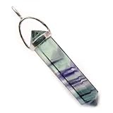 FLUORITE - Double Terminated Crystal Wand Pendant