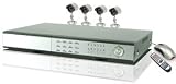 Q-See 4 Channel H.264 Pentaplex Network DVR Remote Internet Monitoring with 250 GB HDD & 4 Sony Sensor Color CCD Night Vision Cameras
