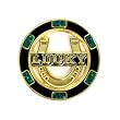 Cut Out Lucky Card Guard -GOLD - Casino Supplies > Card Covers > Premium