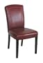 8 Red Carmen Leather Parsons Dining Room Chairs Set