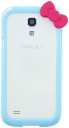 CaseBee® Bumper Series - Kitty Style Bow Samsung Galaxy S4 mini i9190 Bumper Case (Package includes Screen Protector) (Sky Blue)