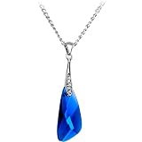 Handcrafted Sapphire Blue Austrian Crystal Inspire Necklace