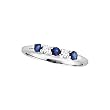 14K White Gold 0.15 ct. Diamond with Alternating 1/4 ct. Sapphire Anniversary Band