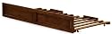 Twin Size Raised Panel Trundle Bed Antique Walnut Finish