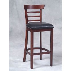 Click here to buy The Ladderback Bar Stool (Cherry) (42.5H x 17.25W x 20.5D) by Linon Home Decor.