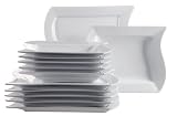 Eigenschaften Domestic 102793 / Domestic 920829 PERFETTO Porzellan Tafelservice 12-teilig mit je 6 Teller tief und flach