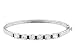 6.03CTW BELLA LUCE WHITE AND BLACK DIAMOND SIMULANT STERLING SILVER BANGLE BRACELET