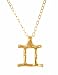 Gemini Zodiac Necklace - Roman Numeral II (Gold Vermeil)