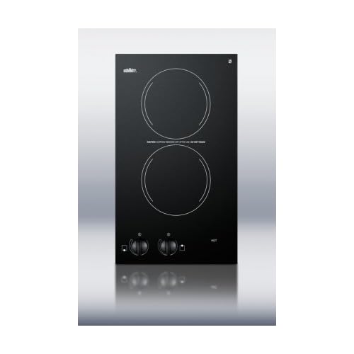  Two Burner Electric Cooktop in Black Voltage 110V WuWugerLogail