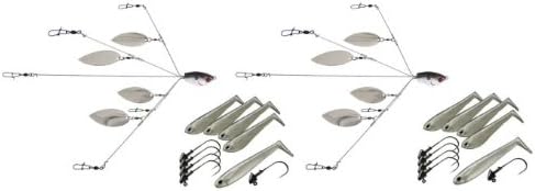 (2) YUM Fishing Lures 6" YUMBRELLA 5 Wire No Rattle Rigs - Tennessee Flash Mob