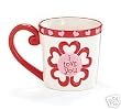 "I Love You" Groovy Valentine's Day Ceramic Coffee Mug