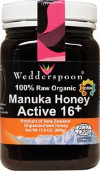100% Raw Organic Manuka Honey Active 16+, 17.6 oz (500 g)
