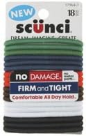 Scunci 18 Count 4 MM large No damage Hair Elastic Ponytailers