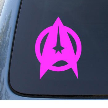  STAR TREK TNG - Starfleet - Car, Truck, Notebook, Vinyl Decal Sticker #1107 | Vinyl Color: Pink