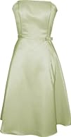 508242s Strapless Satin Formal Bridesmaid Prom Dress Holiday Gown