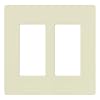 Lutron CW-2-AL Claro 2-Gang Wallplate, Almond