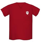 Indiana University Scrubs Top Shirt- IU Logo For HIM or HER -Officially Licensed NCAA College Logo Apparel For HIM or HER SEARCH BROAD BAY SCRUB FOR OTHER College Logo Apparel Unique GIFT Ideas for Man Men Woman Women Ladies Nurses