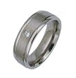 Titanium Ring with Cubic Zirconia - Size: 8-12