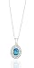 .61 TCW GENUINE OVAL BLUE TOPAZ & DIAMOND 14K PENDANT