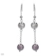 Made in Italy Stylish Earrings With Faux pearls Crafted in 925 Sterling silver Length 56mm