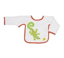 Mullins Square Sleeved Velour Bib with Gecko