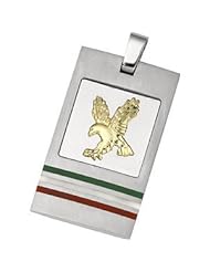 Joyas Alternativas™ Stainless Steel Eagle Dog Tag Pendant with Multi Color Enamel