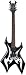 B.C. Rich Warlock Metal Master Blade Electric Guitar, Black with Silver Blade Graphic