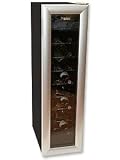 Haier HVW18ABS 18 Bottle Wine Tower Cooler Refrigerator - Silver Door Frame