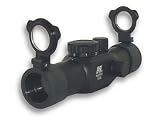 New Ncstar T-Style Red Dot Sight 1x30 Weaver Rings Black Anodized Aluminum Bo...