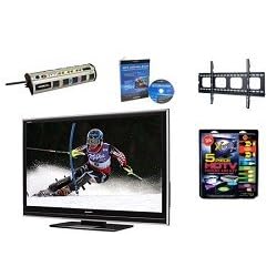 Sharp LC-46D85U - AQUOS 46 + Hook-up Kit + Power Protection + Calibration + Flat Moun