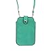 Tapp Collections Leather Neck Pouch for Phone (Style 2) - Aqua