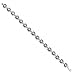 Sterling Silver 10 inch Antiqued White Cats Eye Diamond Anklet - 10 inch