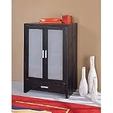 Alex Double Door Cabinet (Black) (35.125H x 23.5W x 15.75D)