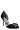 Badgley Mischka Women's Lacie Open-Toe Pump,Black Satin,8 M US
