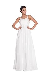Chiffon/Satin Beaded Belted Halter Wedding Dress 