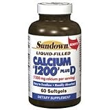 Calcium 1200 Mg Plus Vitamin D Softgels For Heart Health, By Sundown - 60 Tablets