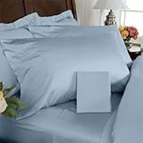Olympic Queen Egyptian Cotton Bed in a Bag Comforter Set 8 Pieces- Lt.Blue