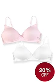 2 Pack Angel Lace Wing Non-Wired Bras