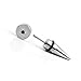 Fashion Steel Rhinestone Spike Screw Ear Stud Earring Barbell Men's Jewelry