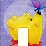 Disney - Winnie the Pooh Bear - Single Light Switch Plate Sticker