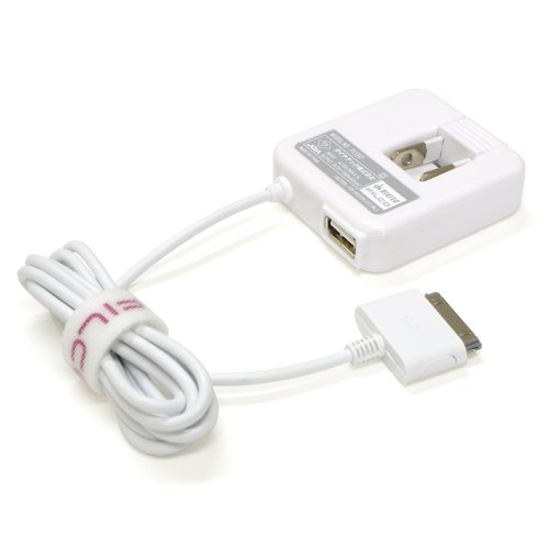 FILCO モバクルforiPhone/iPod+USB  iPod,iPhone対応ACアダプター アップル純正コネクタ採用 USBポート付き ホワイト PLS5I2