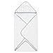 aden by aden + anais Hooded Towel; 100% Cotton Terry Towel with Muslin Hood for Babies and Toddlers; dove