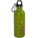 EcoUsable 16oz Stainless Steel Bottle - Lime Green Flower