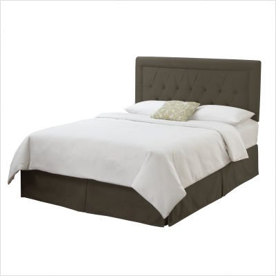 Border Tufted Skirted Bed in Velvet Pewter Size: California King
