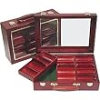 300 Wooden Chip Case with Clear Top without Chips
