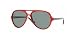Ray Ban Rb4125 Cats 5000 Red Frame/Green Lens Plastic Sunglasses